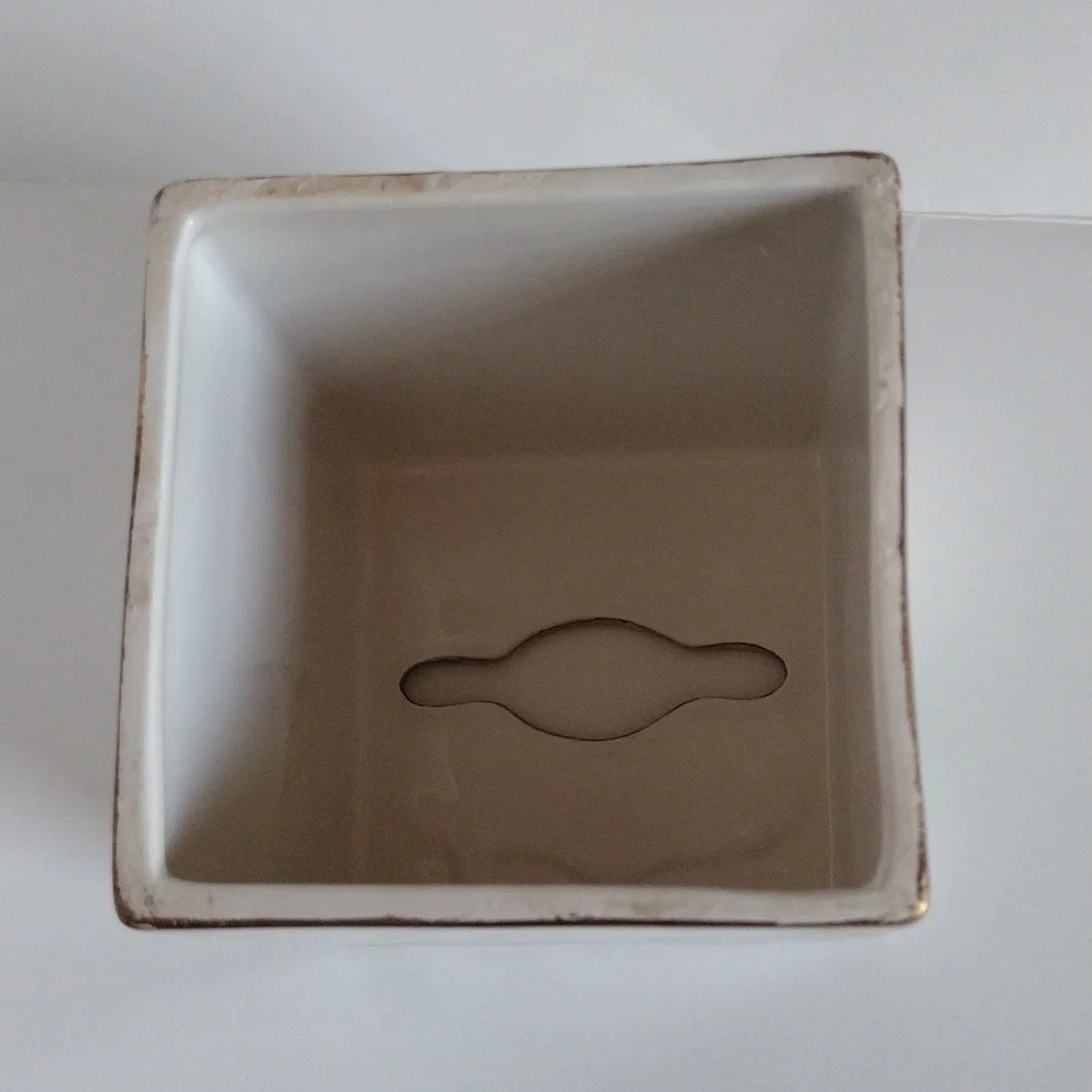 The Mane Lion Elegant White Tissue Box with Gold Accents